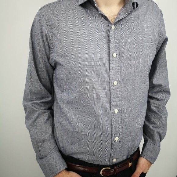 Polo Ralph Lauren Men's L Houndstooth Casual Button Down Long Sleeve Shirt - Picture 2 of 11